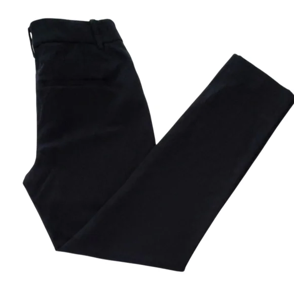 White House Black Market Womens Slim Ankle Jaquard Textured Black Pants Size 2L - Picture 8 of 8